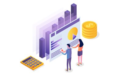 Finansal Yönetim, sınav, denetim karakterleri ile izometrik kavramı. Şirket vergi ve hesap. 