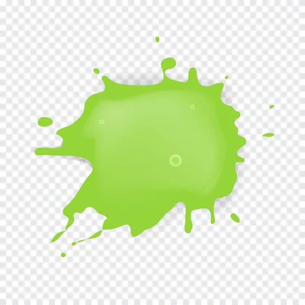 Limo Salpicado Verde Aislado Sobre Fondo Transparente Ilustración Vectorial — Vector de stock