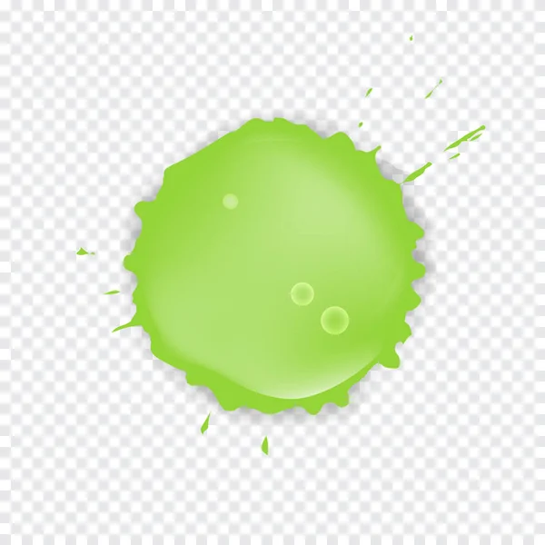 Зелений Плоский Слиз Ізольований Прозорому Фоні Векторні Ілюстрації — стоковий вектор