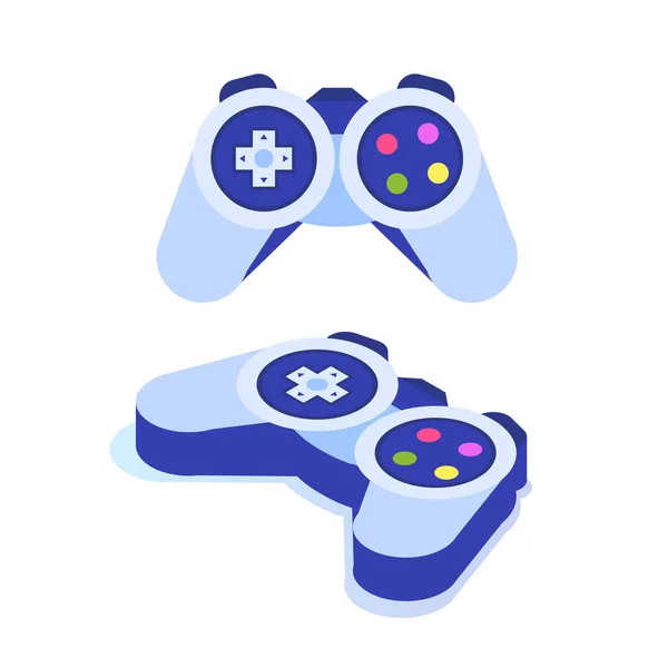 Игровой контроллер или изометрическая иконка геймпада. Векторная иллюстра — стоковый вектор