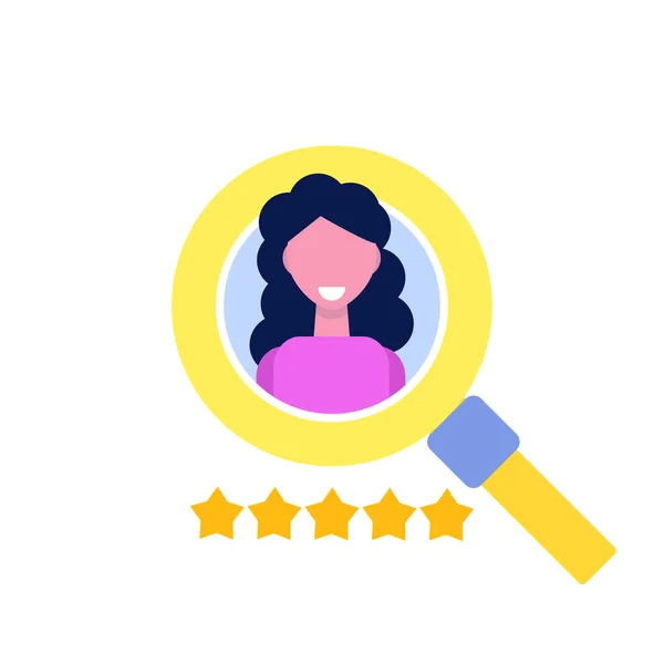 Search Job or human resource icon in flat style Icon. Vector ill