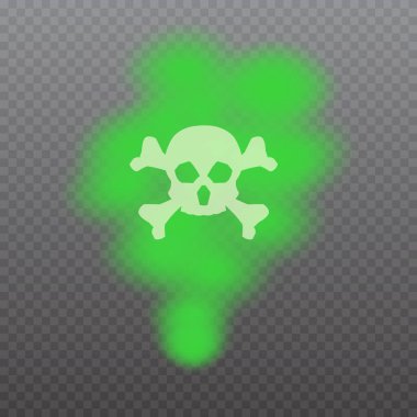 Gerçekçi kötü kokular, kötü koku. Zehirli, ölümcül gaz. Vektör illüstrasyonu