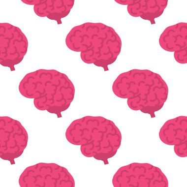 İnsan beyninin kusursuz deseni. Vektör çizimi.