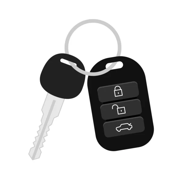 Car Key Security Icon Vector Illustration Flat Style — Stock Vector