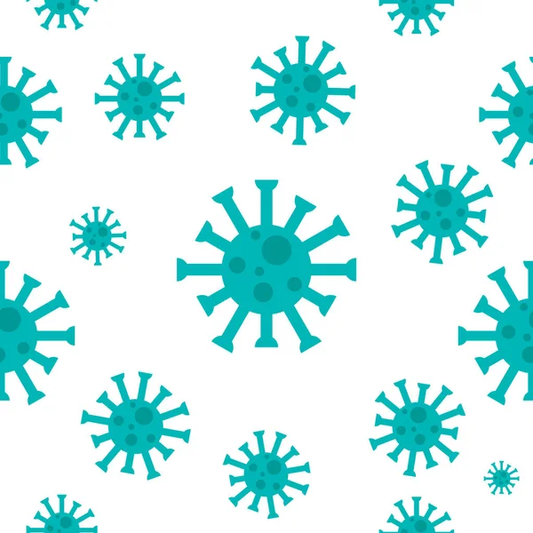Virus Covid Corona Pola Mulus Ilustrasi Vektor - Stok Vektor