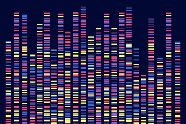 Genomik Veri Görselleştirme Dna Testi Vektör Illüstrasyonu — Stok Vektör