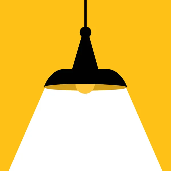 Lampe Suspendue Ampoule Icône Avec Zone Texte Illustration Vectorielle — Image vectorielle
