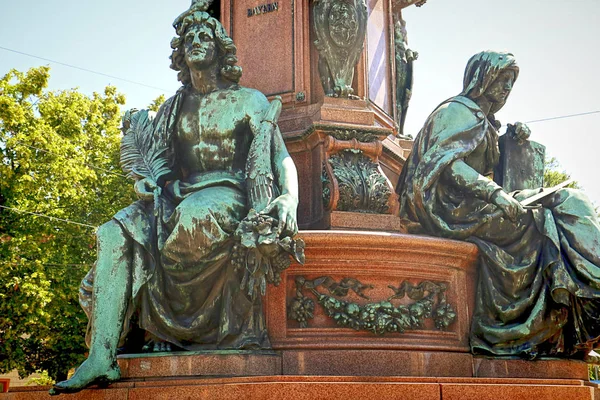 Μόναχο Γερμανία Λεπτομέρεια Του Μνημείου Του Μάξι Χτισμένο 1875 Στη — Φωτογραφία Αρχείου