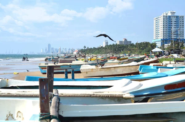 Lavinia Dağı Sahili. Colombo, Sri Lanka. 05 Mart 2016. Bir balıkçı köyünün modern yaşamına ve zorluklarına bir bakış.