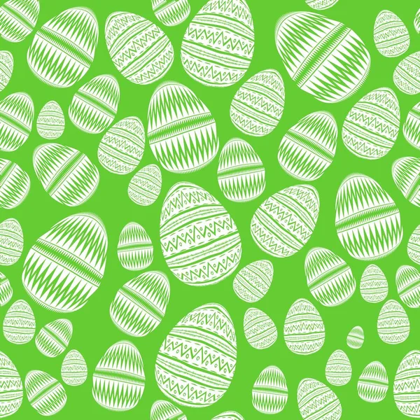 Seamless Pattern Striped Easter Eggs Boho Style Background Your Greeting — Stock Vector