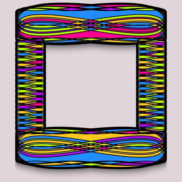 Vibrierende Quadratische Rahmen Boho Stil Vorlage Für Web Banner Verkauf — Stockvektor