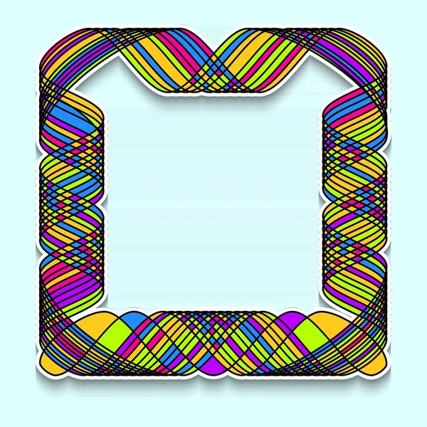 Kleurrijke Vierkante Frame Stijl Van Willekeurige Mozaïek Sjabloon Voor Webbanner — Stockvector