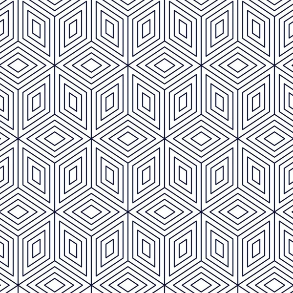 Геометрический бесшовный рисунок с изометрическими линиями. Современная текстура с монохромной решеткой. Повторение абстрактного фона . — стоковый вектор