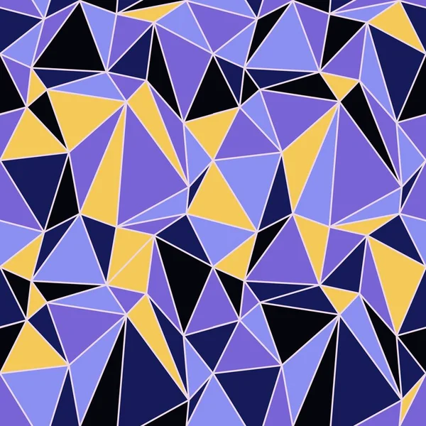 Многоугольный бесшовный рисунок треугольников. Яркие голографические цвета. Фьючерсные технологии — стоковый вектор