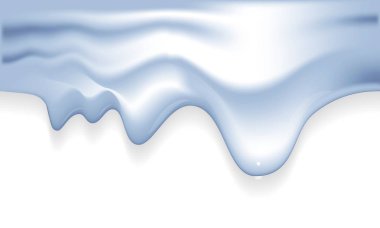 Şeffaf izole mavi su sızıntıları ve dalga.