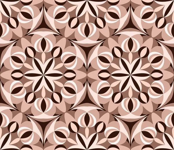 Kaleidoscope seamless pattern. Pink Decorative mandala ornament. Geometric design element. Floral wallpaper, fabric, furniture, paper print. Elegant style. — Stock Vector