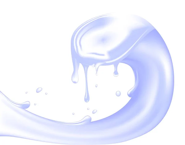 Splash van blauw water op transparante achtergrond. Element voorontwerp. — Stockvector