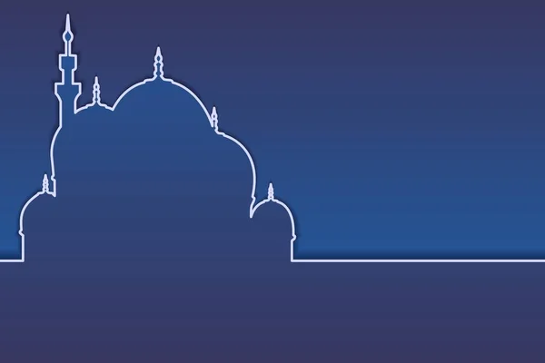 Fond horizontal islamique moderne ou design de bannière et de carte avec espace pour le texte . — Image vectorielle