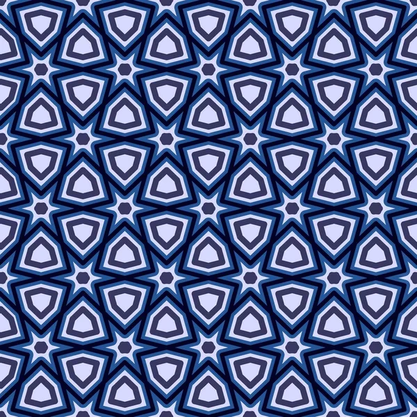 Motif sans couture pour motifs arabes. Étoiles dans les tons bleus . — Image vectorielle