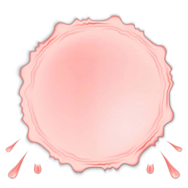 Розовая глазурь или пятно йогурта с капельками изолированы на прозрачном фоне с пространством для текста . — стоковый вектор