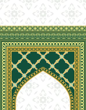 Geleneksel süslemeli İslami Tasarım Arkaplanı. Tebrik kartı, poster ve afiş için.