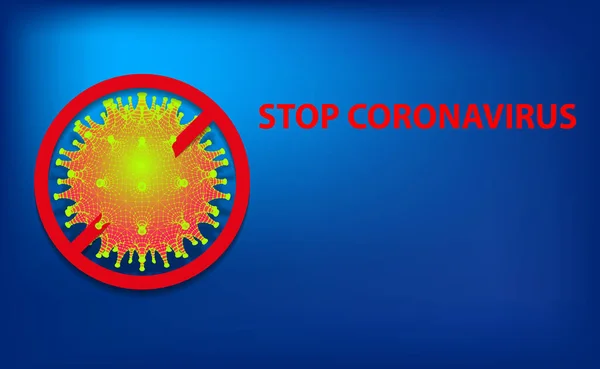 Припиніть Банер Коронавірусу Або Шаблон Плаката Вірус Корони Світі Global — стоковий вектор