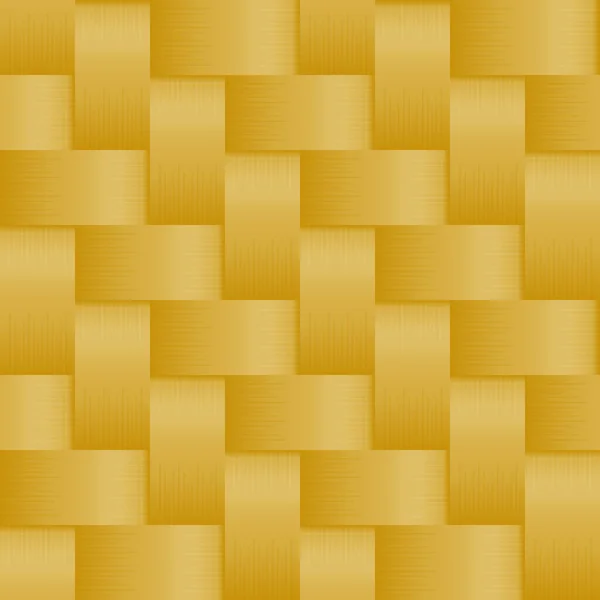 Nahtloses Muster Mit Goldstreifen Ornament Hintergrund Makrostil Gewebte Fasern Für — Stockvektor