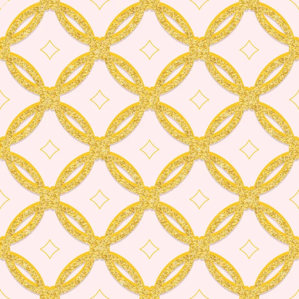 金色の質感のシームレスパターン 幾何学的な輝く輝く金の背景 ベクターイラスト — ストックベクタ
