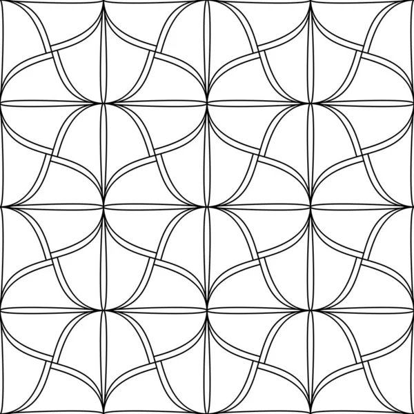 Seamless Pattern Form Stained Glass Linear Background Drawing Zenart Dudling — Stock Vector