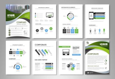 Infographic broşür öğeleri iş ve Finans görselleştirme için. Infographic şablonları afiş, tanıtım, baskı, Web sitesi için