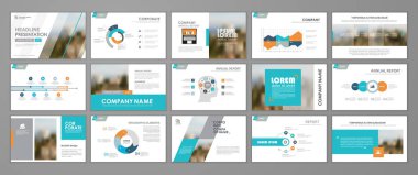 Modern sunum kaydırma şablonları. Web, baskı, yıllık rapor broşürü, broşür, iş broşürü pazarlama ve reklam şürü için bilgi elemanları şablonu ayarlandı. Vektör İllüstrasyonu