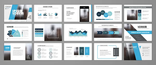 Plantillas Diapositivas Presentación Modernas Infographic Elements Template Set Web Print — Archivo Imágenes Vectoriales