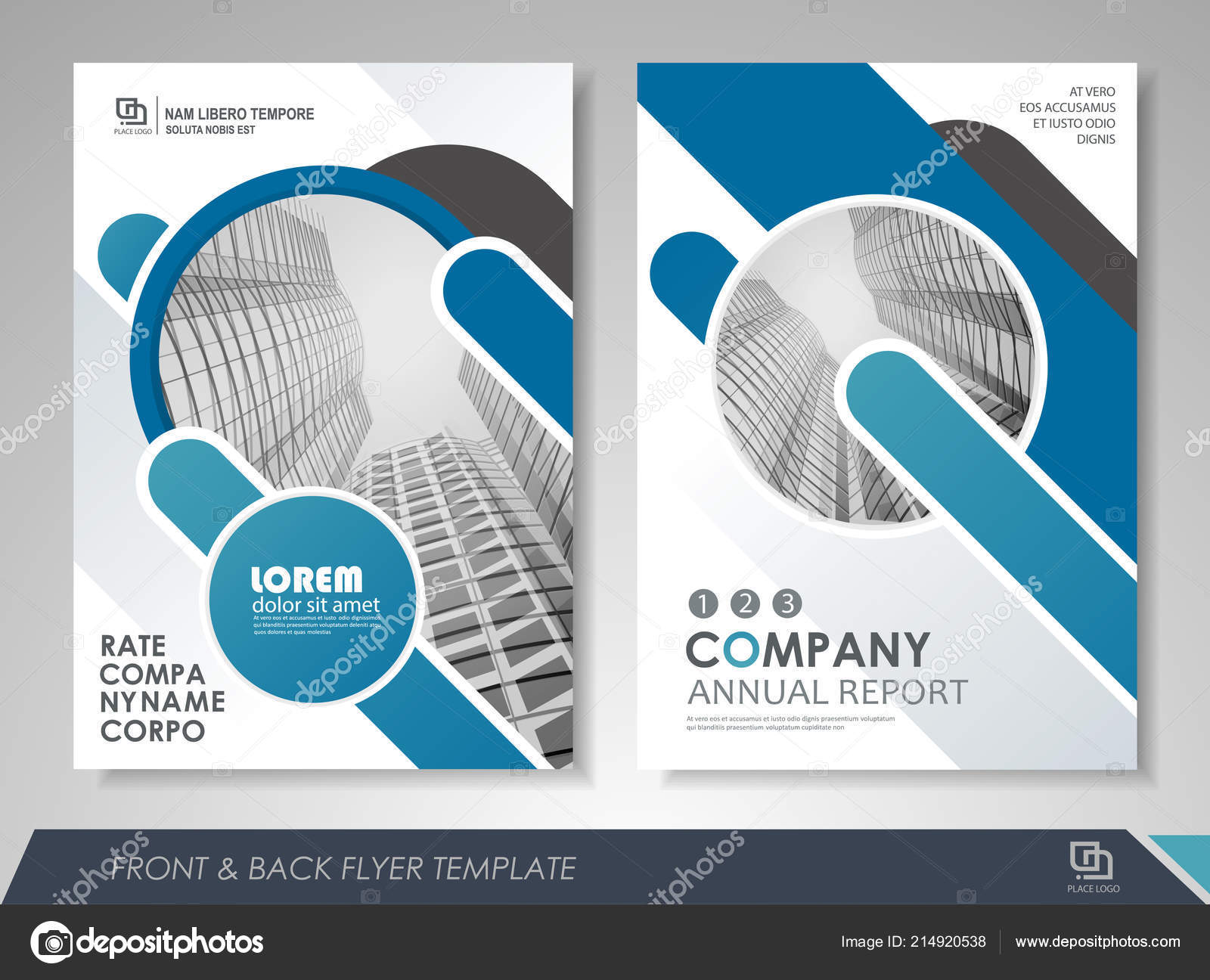 Modern Blue Brochure Design Brochure Template Brochures Brochure Layout Brochure Stock Vector C Stekloduv
