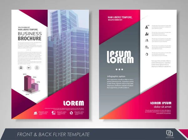 Roten Jahresbericht Broschüre Flyer Design Vorlage Broschüre Cover Präsentation Abstrakten — Stockvektor