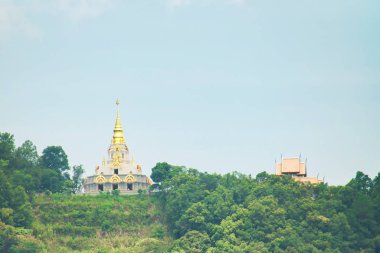 Doi Mae Slong, Chiang Rai, Tayland, Wat Santikhiri. Budist Tapınağı ve pagoda dağ