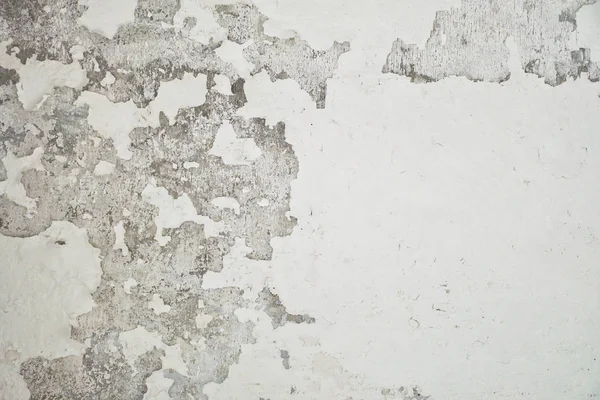 Закрыть Белые Цементные Стены Очищенной Краской Кожура Стены Белого Дома — стоковое фото