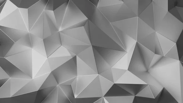 Silver triangle low polygon. Gray geometric triangular polygonal. Abstract mosaic background. 3D Rendering illustration.