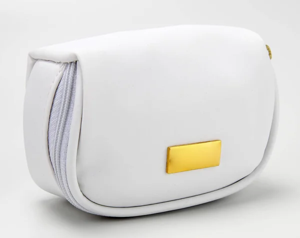 Sac Necessaire Pour Usage Divers Isolé Sur Fond Blanc — Photo