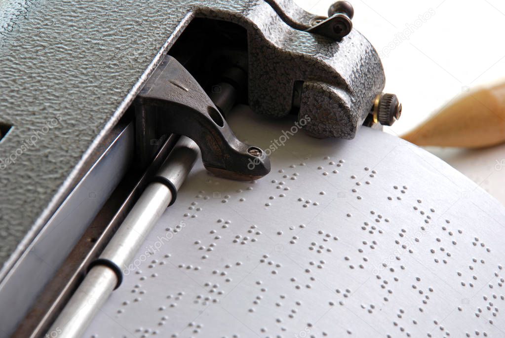 Braille machine writing write
