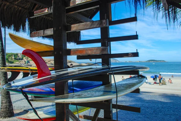 Planche Surf Sur Plage Ipanema Rio Janeiro — Photo