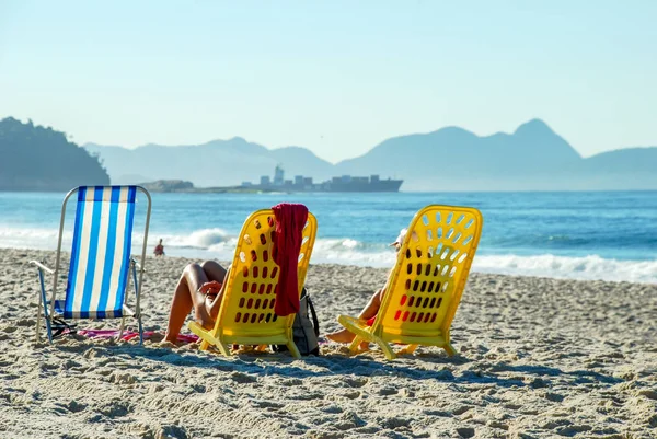 Copacabana Beach Rio Janeiro Város — Stock Fotó