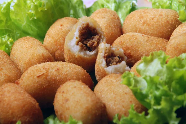 Delicious Brazilian Snack Cassava Meat — Stock Photo, Image