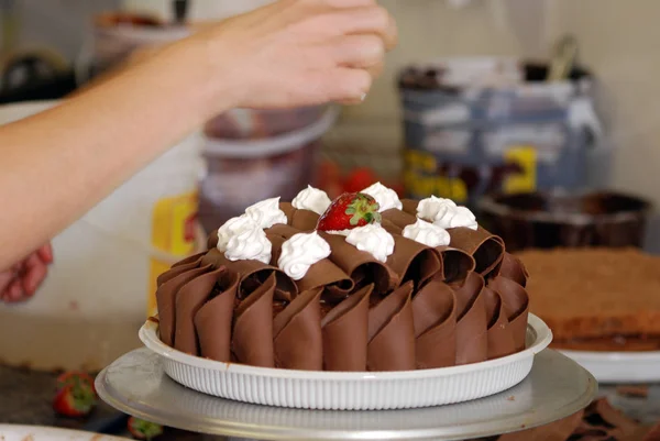 Кондитерские Изделия Шоколадный Торт — стоковое фото