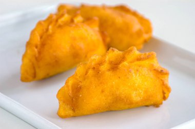 Angu Pastel / Corn Pastel / Brazilian food / tradicional food