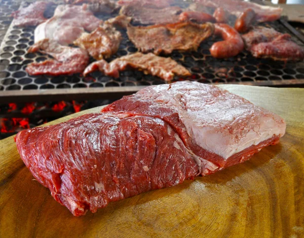 Flank Steak Comida Cruda — Foto de Stock
