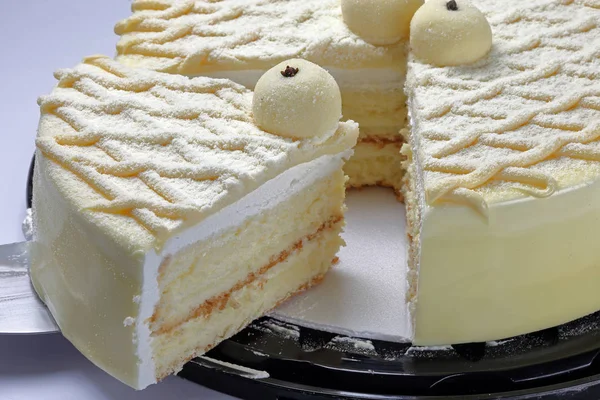 Torta Con Rivestimento Polvere Latte — Foto Stock
