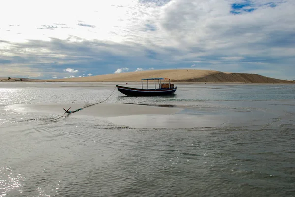 Jericoacoara Est Une Plage Vierge Cachée Derrière Les Dunes Côte — Photo