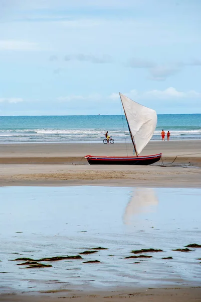 Jericoacoara Est Une Plage Vierge Cachée Derrière Les Dunes Côte — Photo