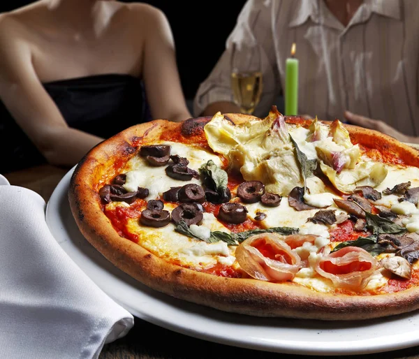 Delizioso Cibo Pizza Arrosto — Foto Stock