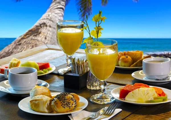 Frukostrum Stranden — Stockfoto